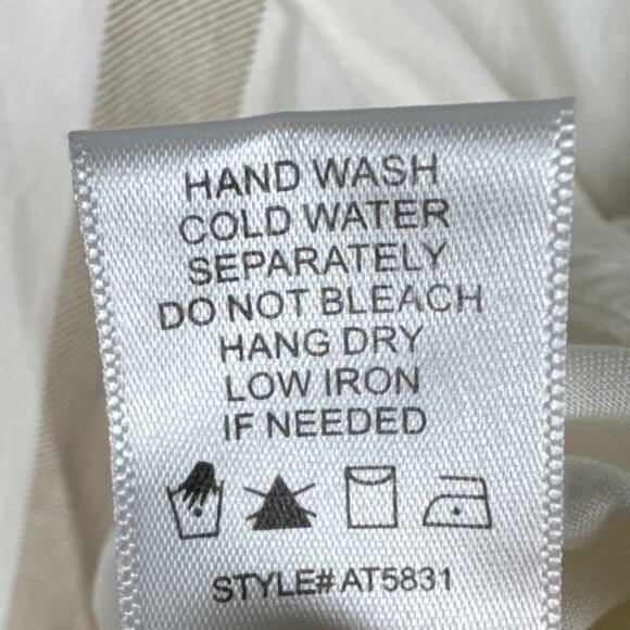 Allie Rose Rayon Pants Set Crop Top Loose Flowy Fit Tan White Stripe Size S - Picture 11 of 11